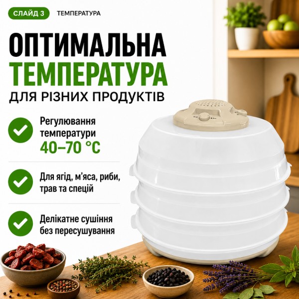 Фото - Сушилка для фруктов и овощей Saturn ST-FP0115 Beige